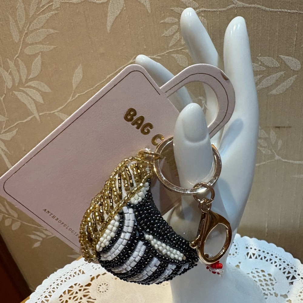 Anthropologie NWT Beaded Sailboat Bag Charm